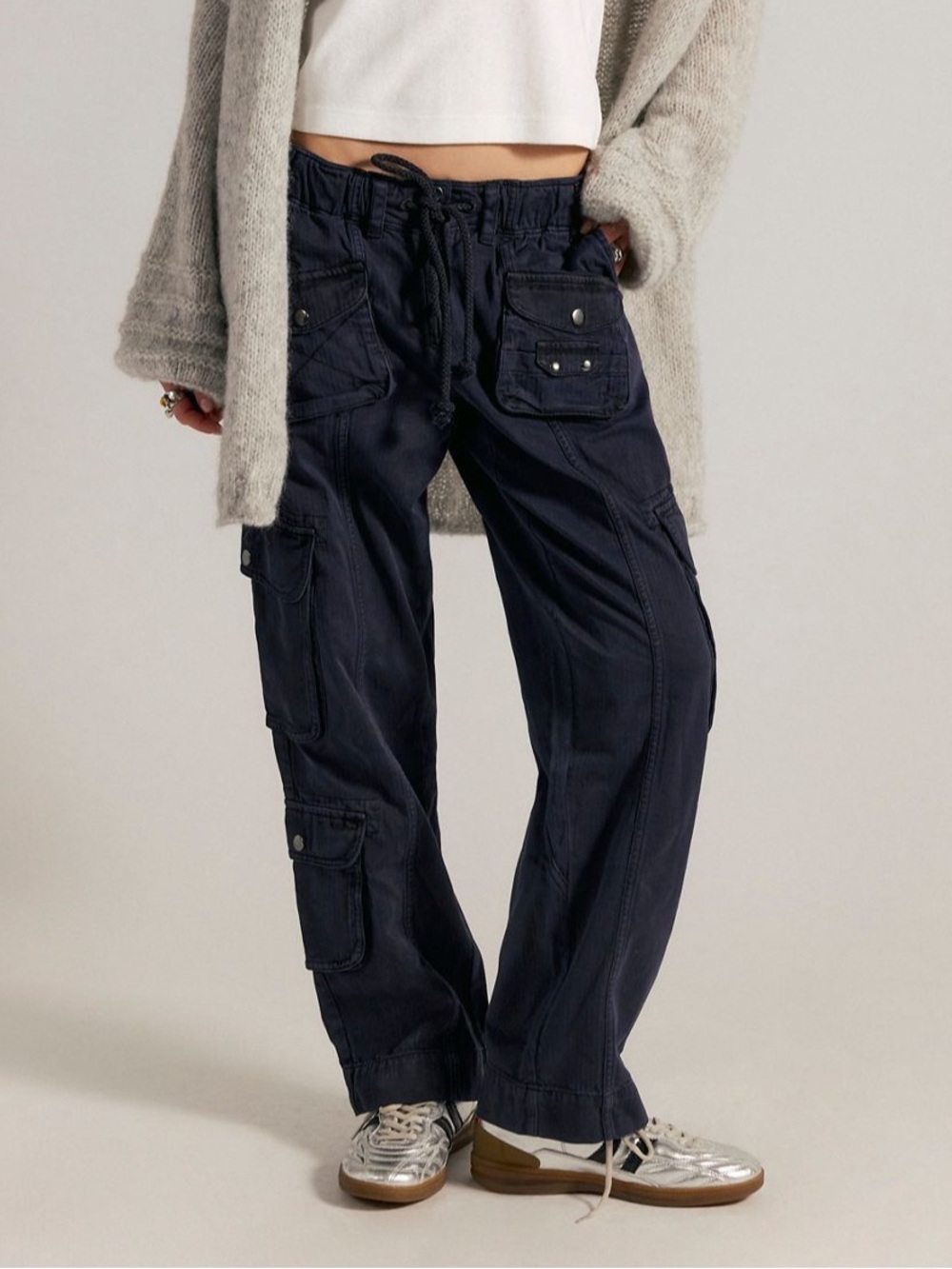 We The Free Tahiti Pull-On Cargo Pants Jet Black Small